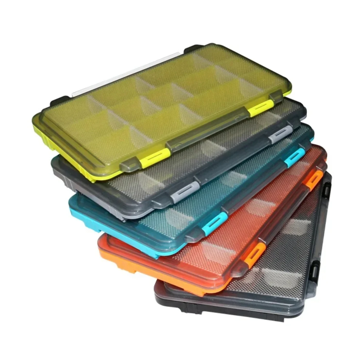 

Small Fishing Lure Boxes Tackle Box Waterproof Double Sided Fish Tools Case Compartments Container Baits Gear Organizer Yoga