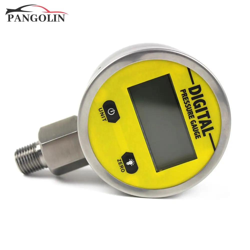 

25MPA 3600PSI Digital Pressure Gauges w/ G1/4 NPT1/4 M10*1 Interface 1%FS Accuracy Hydraulic Air Gas Pressure Gauge Backlight