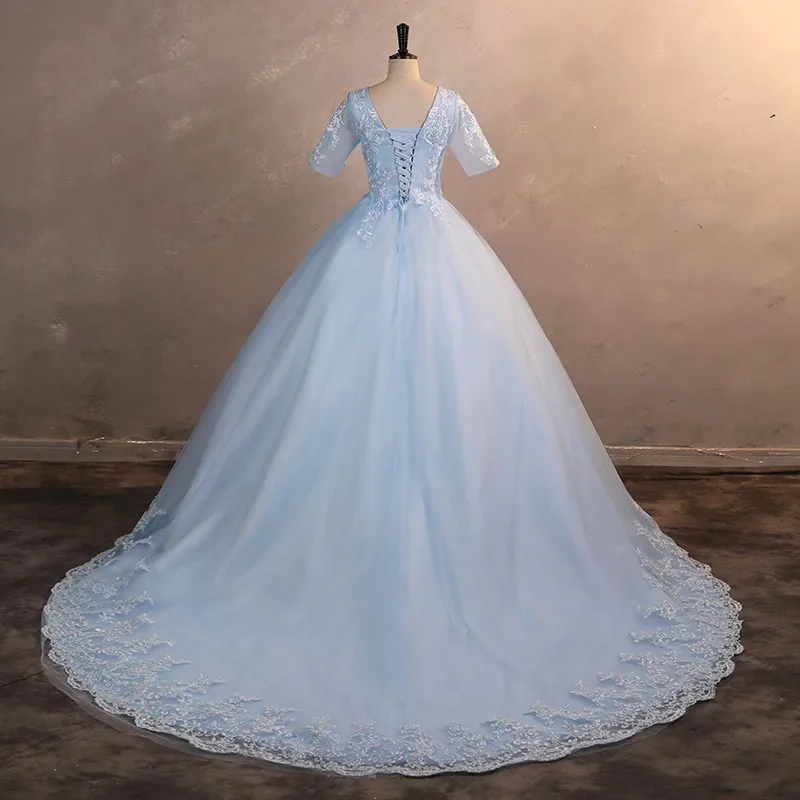 Ashley Gloria Short Sleeve Quinceanera Dresses Elegant Party Dress Plus Size Ball Gown 2024 New Vestidos