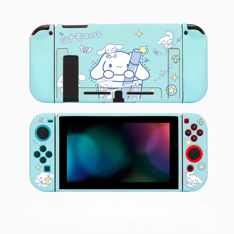 غلاف حماية كرتوني من HelloKitty Sanrio لجهاز نينتندو سويتش 2 OLED NS Joy-Con لوحدات تحكم من السيليكون غير قابلة للانزلاق هدية