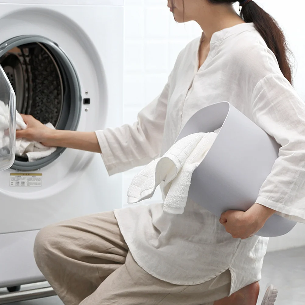 

Trash Container Gray Plastic Garbage Bin for Entryway Hall Closet Bathroom Modern Saving Trash Basket