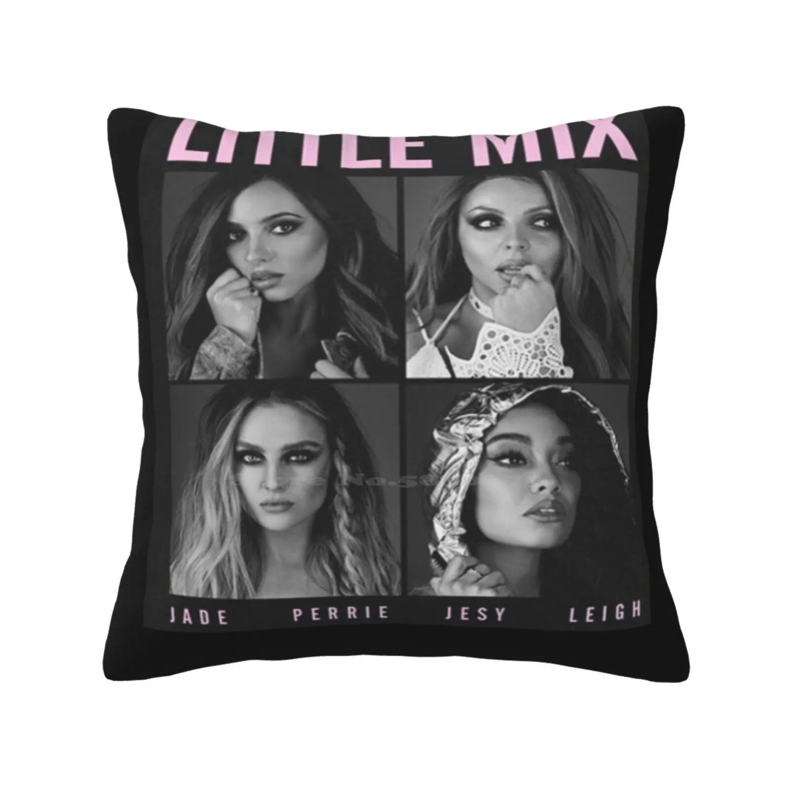 Little Mix Official Merch Print #3 Pillows Case Bedroom Home Decoration Little Mix Girls Little Girl Cute Heart Black Jesy