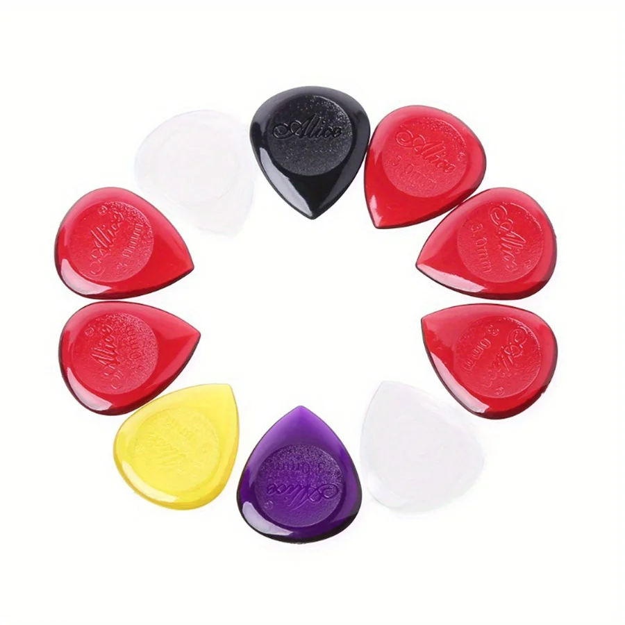 6/12pcs ABS Waterdrop Guitar Pick Durable Plastic Colorful Picks Set for Ukulele Bass Musical Instrument Performance DDJ