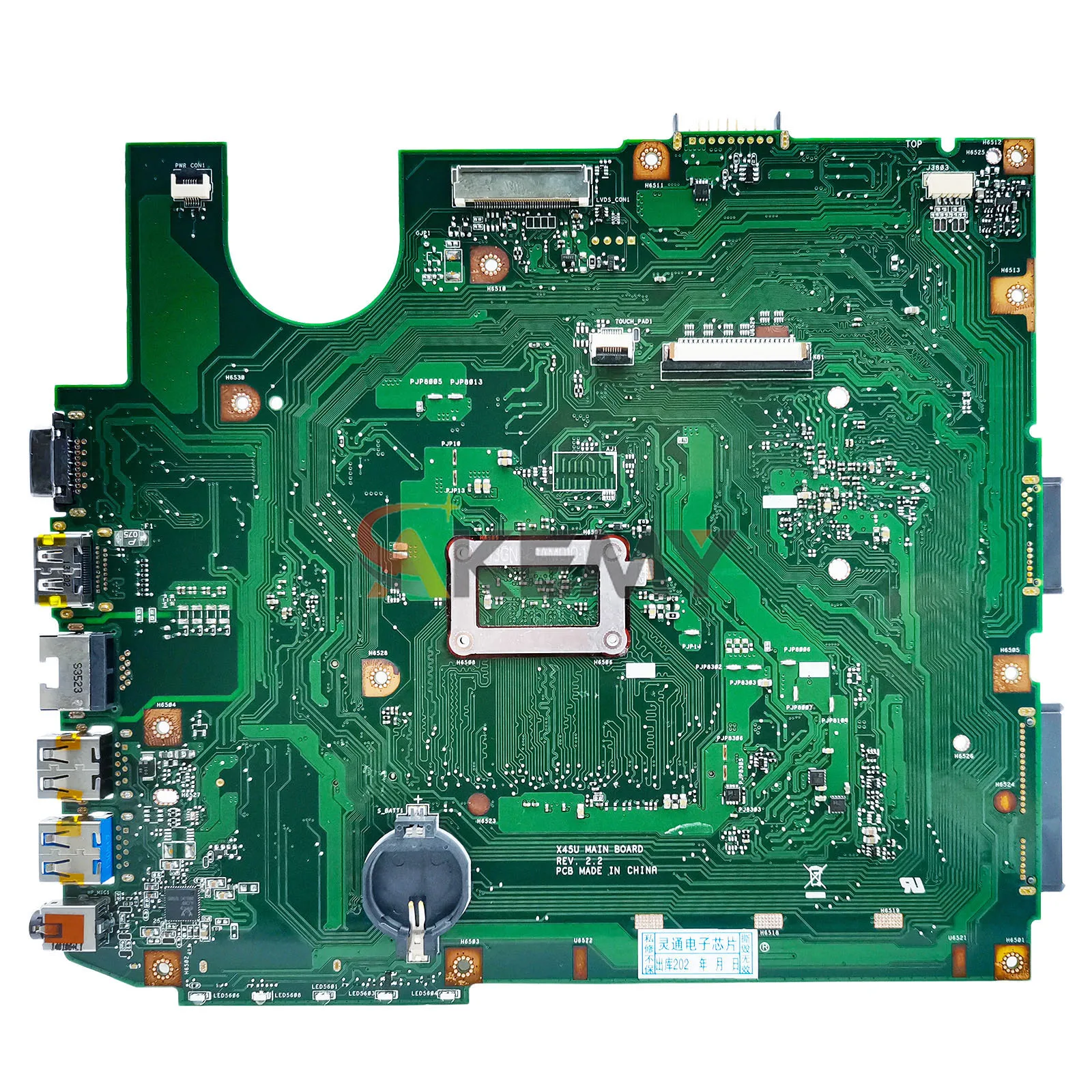 X45U Laptop Motherboard For ASUS VivoBook X45U K45U A45U X45U Notebook Mainboard With CPU 100% tests OK fast shipping stk