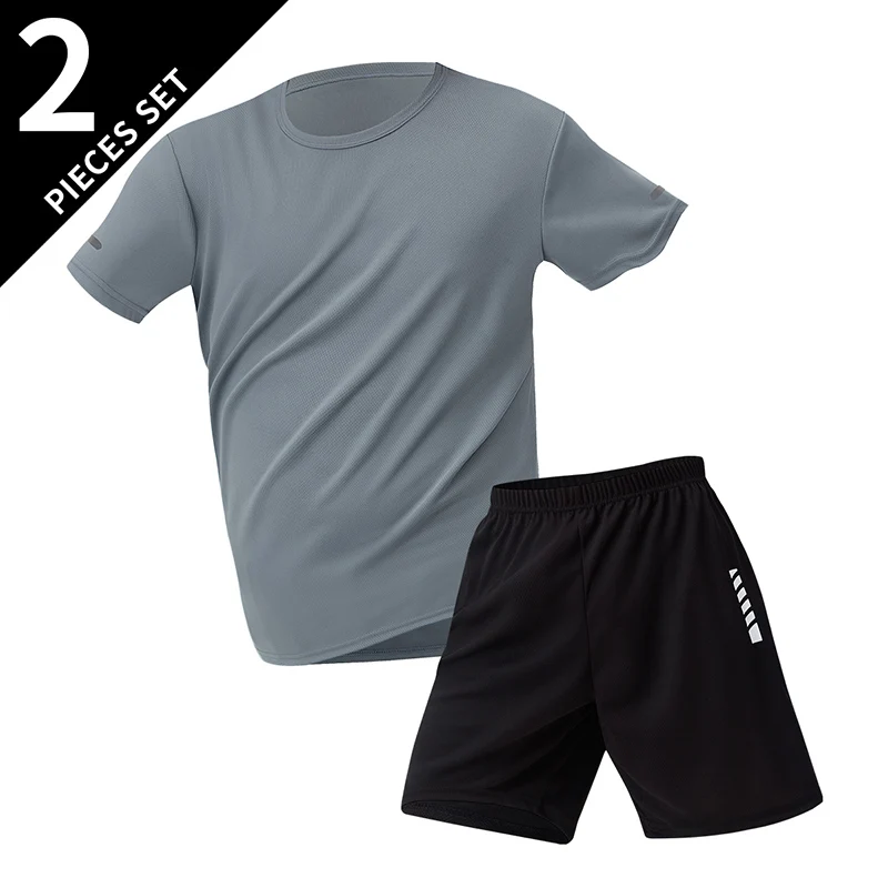 TSSOE Ensemble T-Shirt Et Short Football Arbitre Homme - Polyester Respirant - Plusieurs Tailles