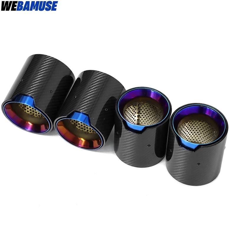 Car Exhaust Tip For BMW X3M F97 X4M F98 M Performance Carbon Fiber Exhaust Pipe Muffler Tip Nozzle Tailpipe