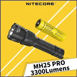 NITECORE MH25 PRO 3300Lumens Max Rnge 705M, With 5300mAh Battery , USB-C Rechargeable Flashlight Include Battery