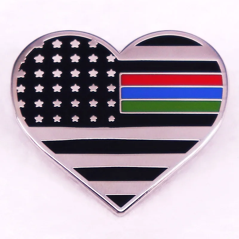 Ster Spangled Banner Love Broche Metalen Emaille Badge Accessoires