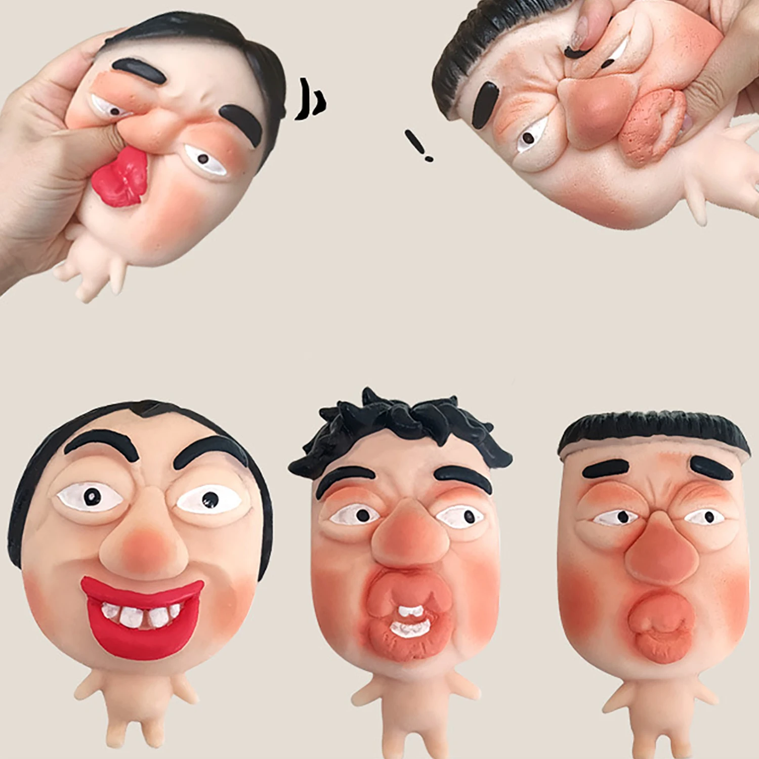 

Stress relieving tool for squeezing funny characters, quick rebound, squeezing toys, pranks, and trendy stress relieving toys