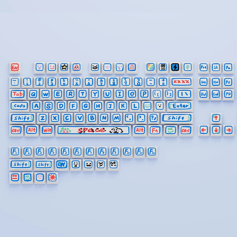 Keycap XDA الملف الشخصي الكتابة على الجدران موضوع Keycap PBT صبغ التسامي مخصص لتقوم بها بنفسك أغطية المفاتيح للألعاب لوحة المفاتيح الميكانيكية MX مفاتيح