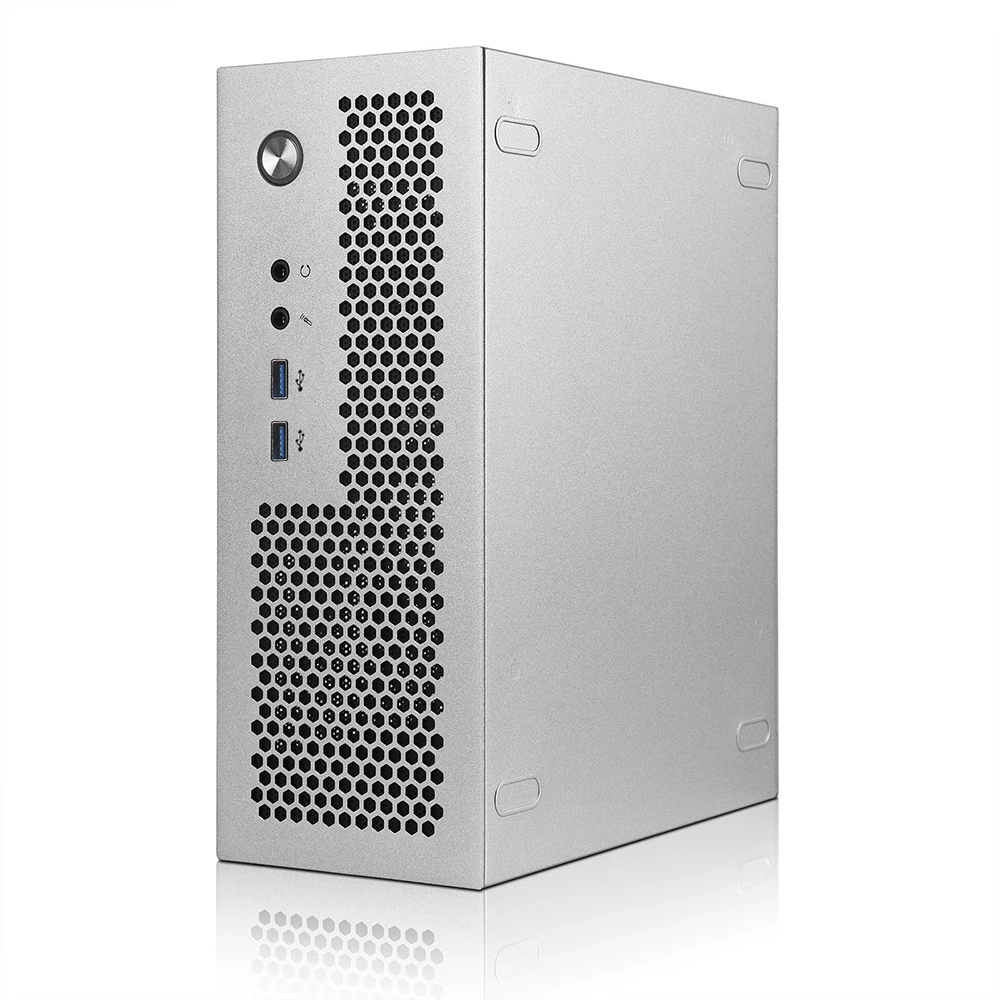 حافظة كمبيوتر ITX صغيرة مع وحدة Flex ATX 600W PSU، USB 3.0، هيكل فولاذي صغير الحجم، يدعم اللوحة الأم ITX #2