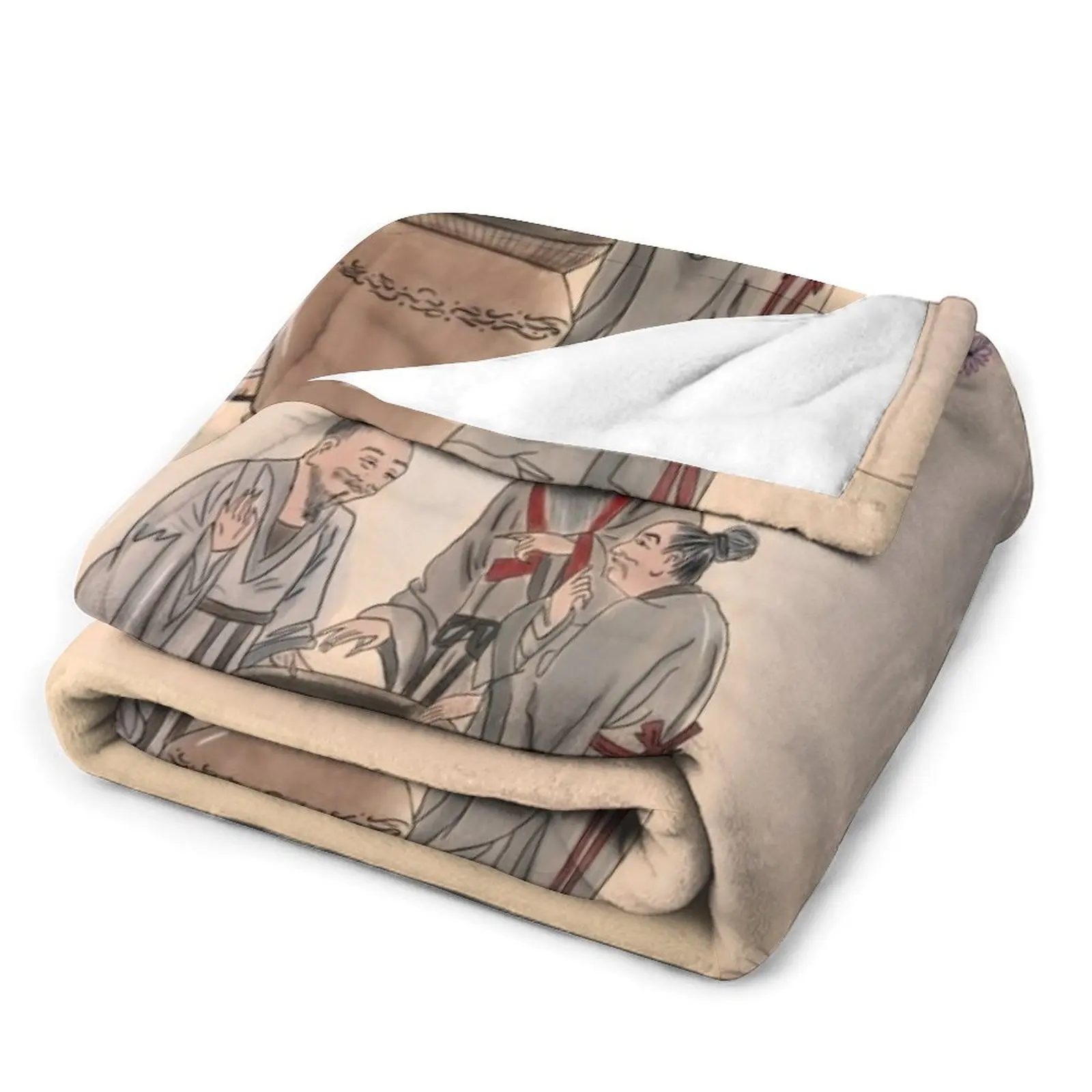 Three Vinegar Tasters Throw Blanket couch cozy soft plush fuzzy picnic outdoor blanket 3