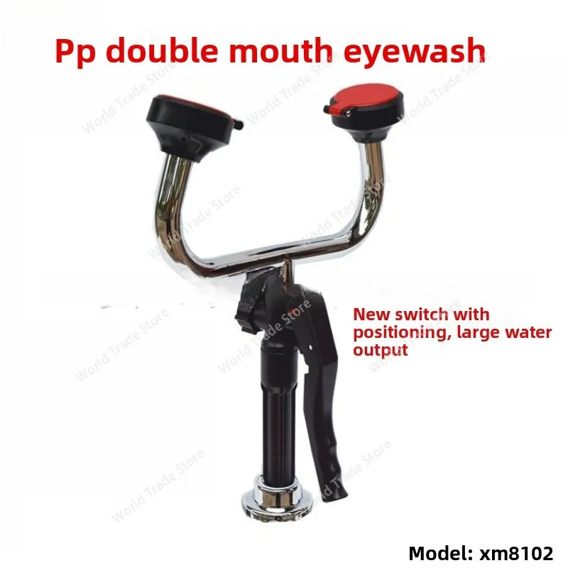 

For Eyewash station PP double-port eyewash station laboratory desktop/wall-mounted double-port eyewash station