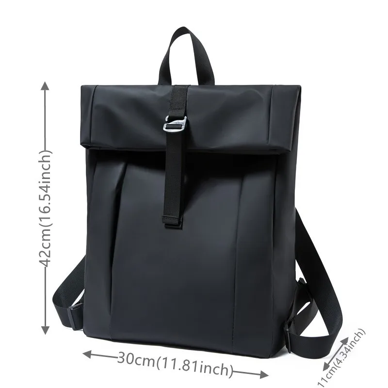 Imagem -05 - Moda Masculina Oxford Negócios Mochila Designer Homem Simplicidade Mochila Tendência Cor Sólida Bolsa de Ombro Grande Capacidade de Viagem Bolsas