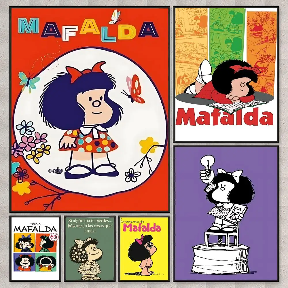comic Mafalda Poster Poster HD Printing Nordic Style Home Decor Wall Art for the Living Rooms Hallways Gift Giving