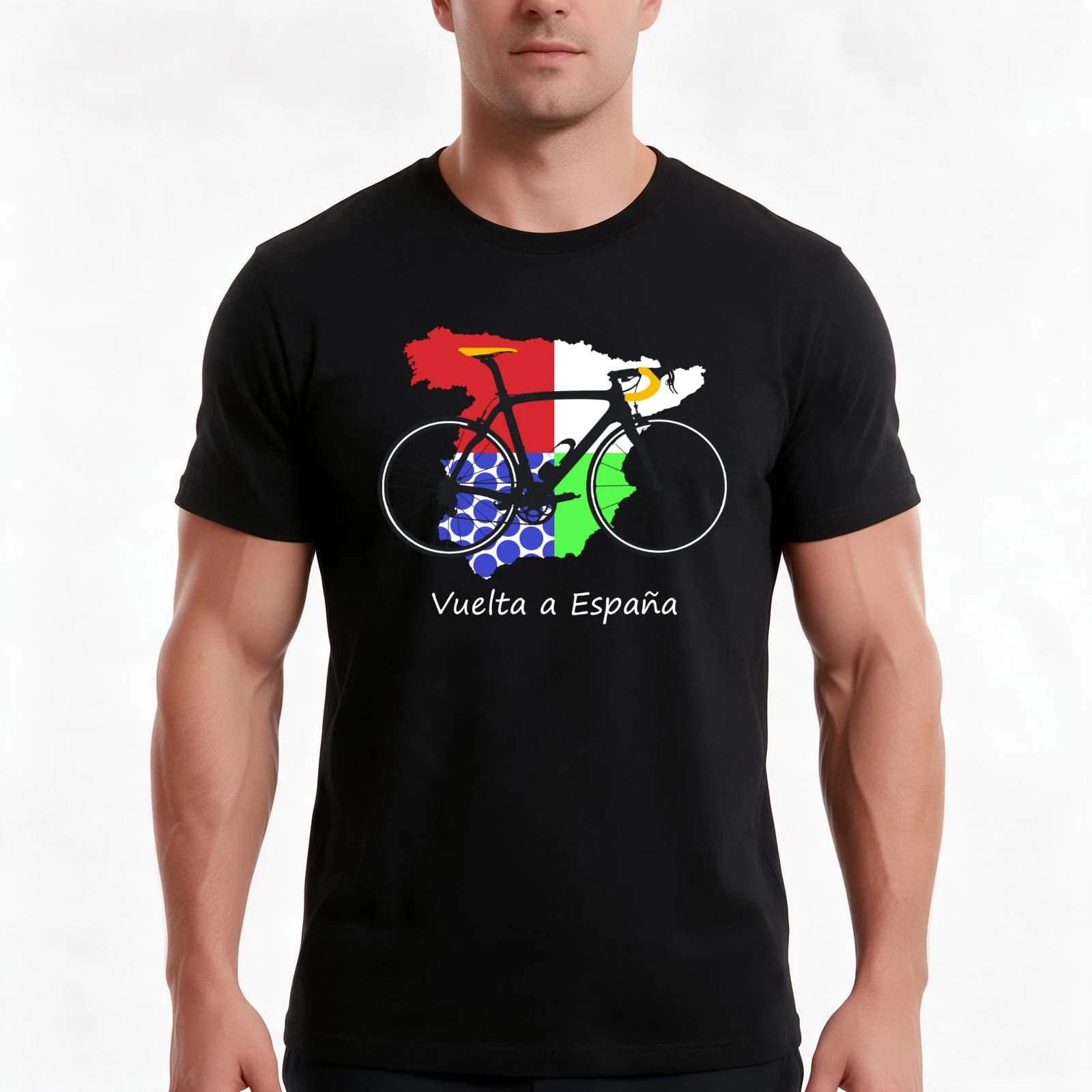 Vuelta a Espa?a T-Shirt, Summer Casual Cotton Tee, Oversized Streetwear Tops, Vintage Graphic Print, Loose Fit Short Sleeve