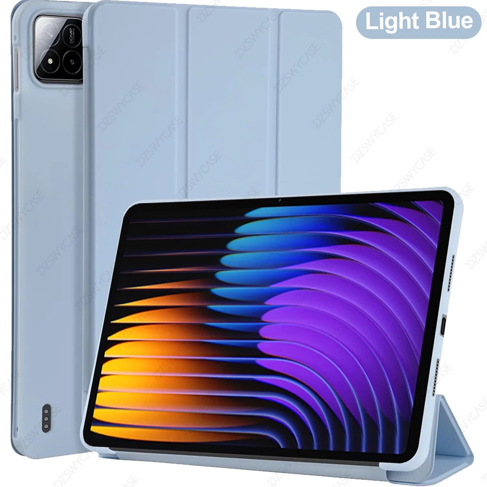Case voor Xiaomi Pad 7/7 Pro (11,2-inch, 2024), voor Xiaomi Pad 8/8 Pro (11,2-inch, 2025) Terug Tri-Fold Stand Beschermende Tablet Cover