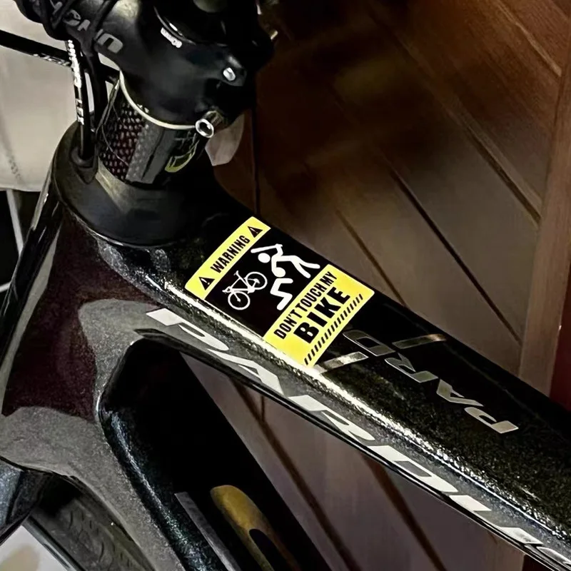 Bike Sticker Don\'t Touch My Bike Sticker Road Bike Mountain Bike Frame Sticker Decorative Bike Sticker