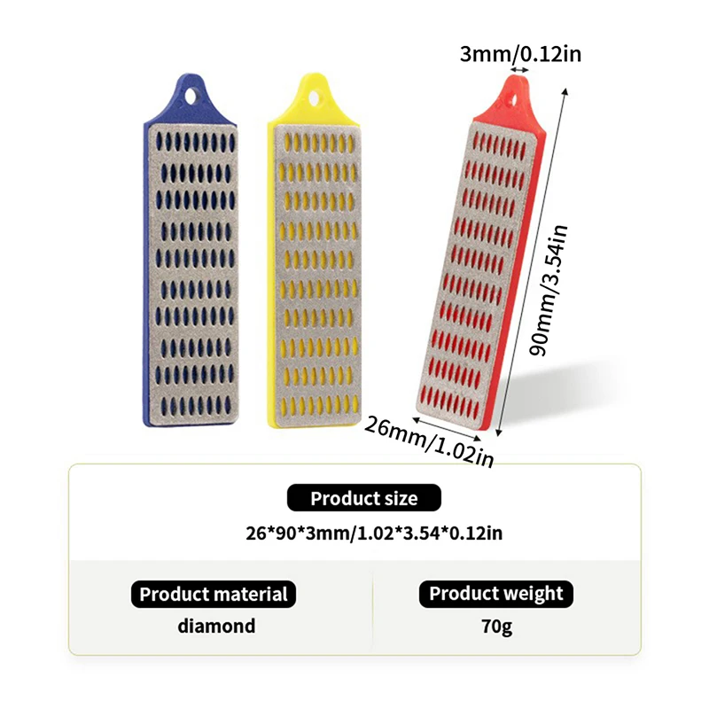 Ski Schmirgel Schleifstein 3 Stück Diamant Schleifstein Haushalt Küchenmesser Schärfer Set