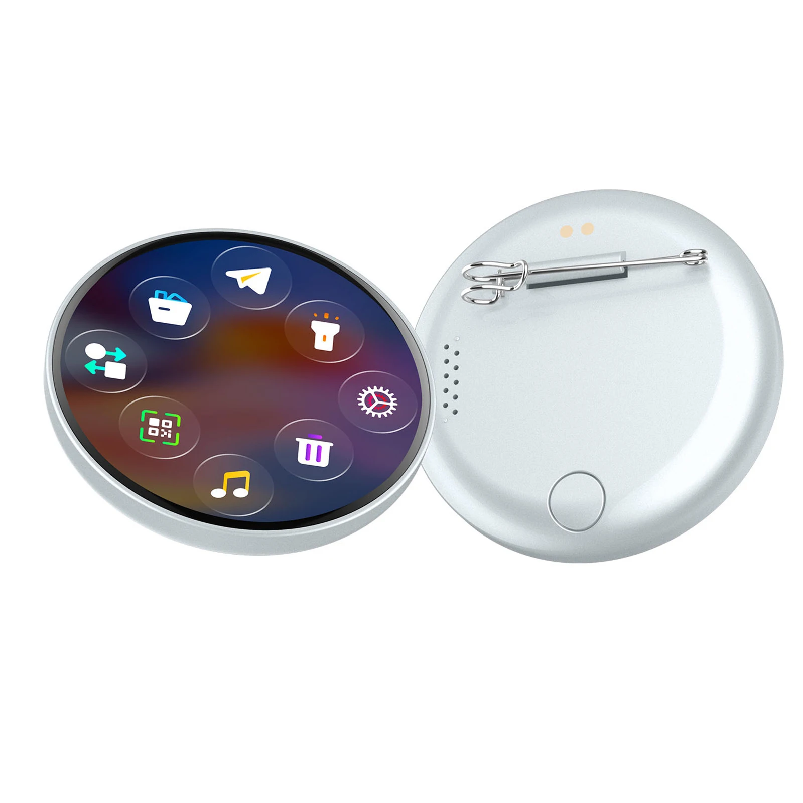 1.85 inch Electronic Badge Anime Merchandise bluetooth Dynamic Digital Display Badge Game Peripherals Excellent Birthday Gifts