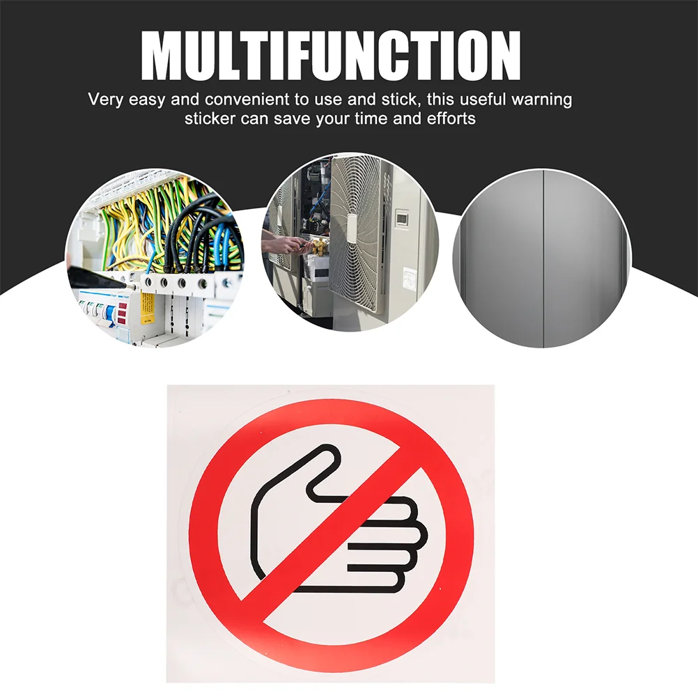 10 Pcs Safety Labels Stickers for Cars Warning Sign Decals Don't Touch Circle Machine Security Caution Not Round