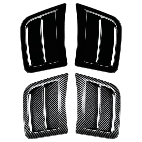 Imagen 2 del producto Cubierta de ventilación lateral para parachoques delantero de coche, embellecedor de marco de entrada de guardabarros para Subaru Impreza WRX STI 2008-2014, aspecto negro brillante/fibra de carbono