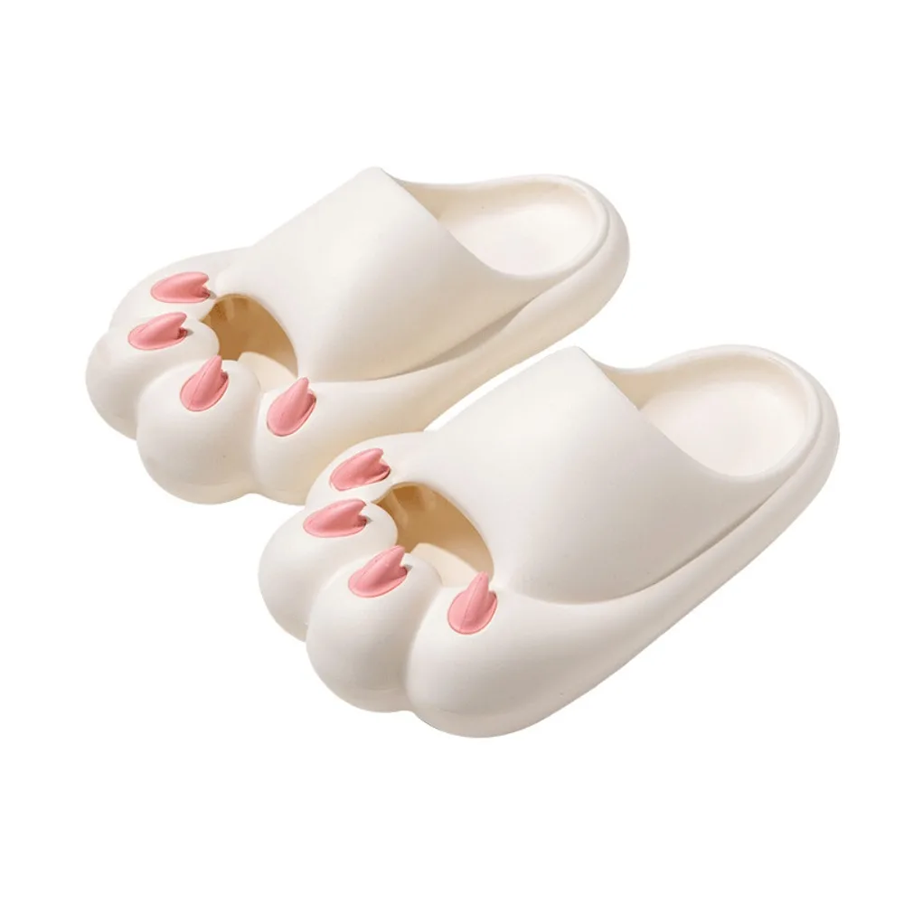 Casual Creative Cat Paw Slippers Thick Sole Soft Bottom Puppy Claw Slippers Non-Slip Cartoon EVA Animal Paw Sandal Bedroom