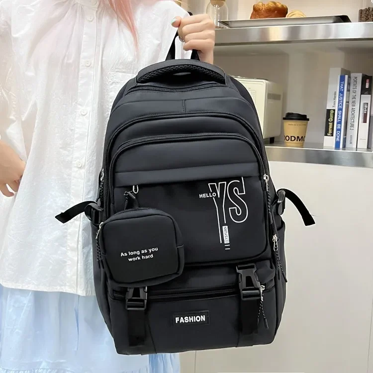 Girls Large Capacity Casual Children Backpack Student Korean Version Schoolbag Color Blocking Multi Layer Versatile Backpack