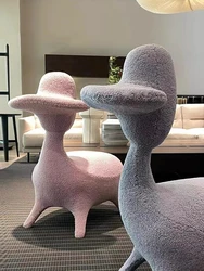 Home Decor 91CM Creative Sheep Statue Living Room Chairs Floor Decoration Simple Lazy Sofa Chair Single Chairs Housewarming Gift