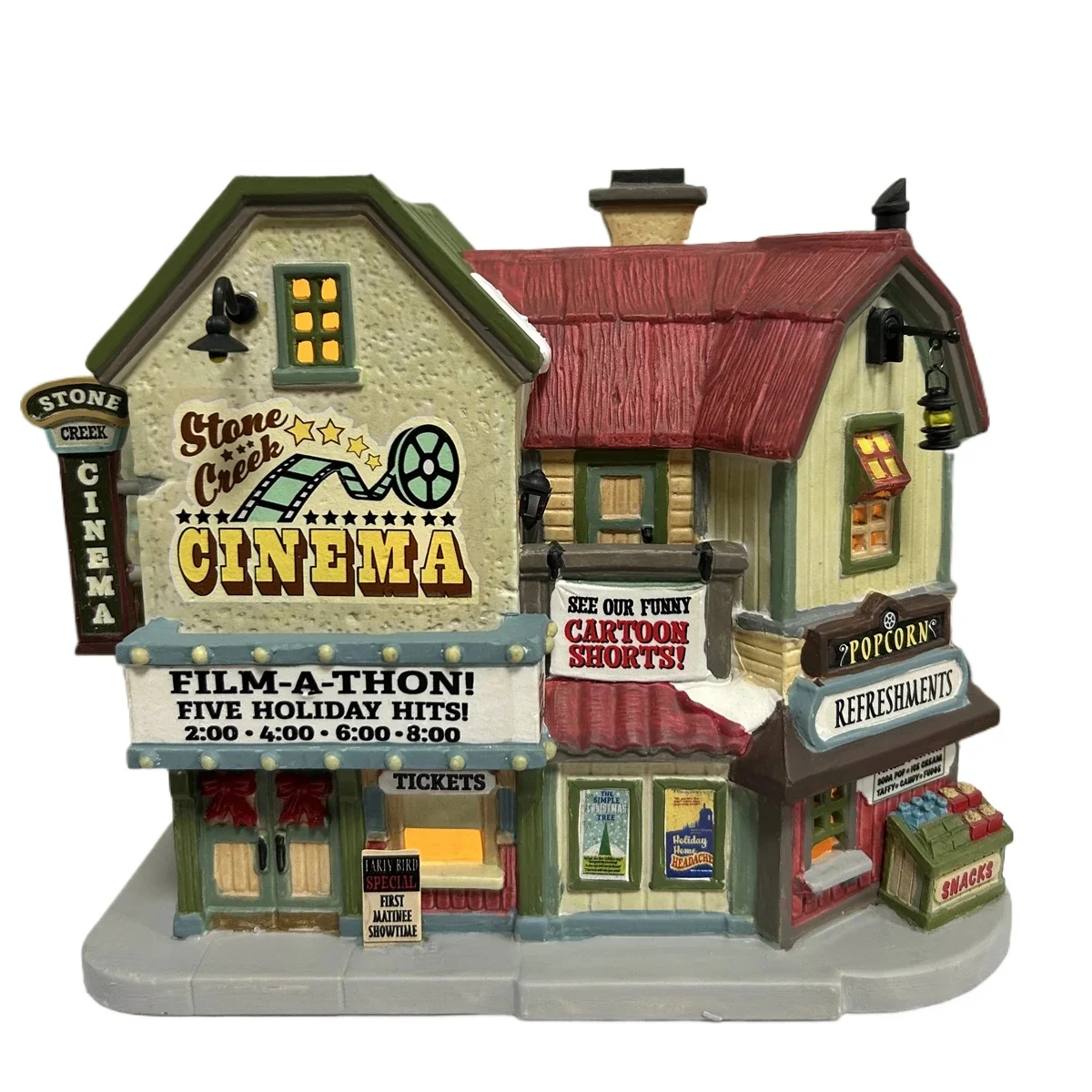 Lemax Ceramic House Figurine Miniature of European Building Home Furnishing Living Room Ornaments Collectable Gift Home Decor