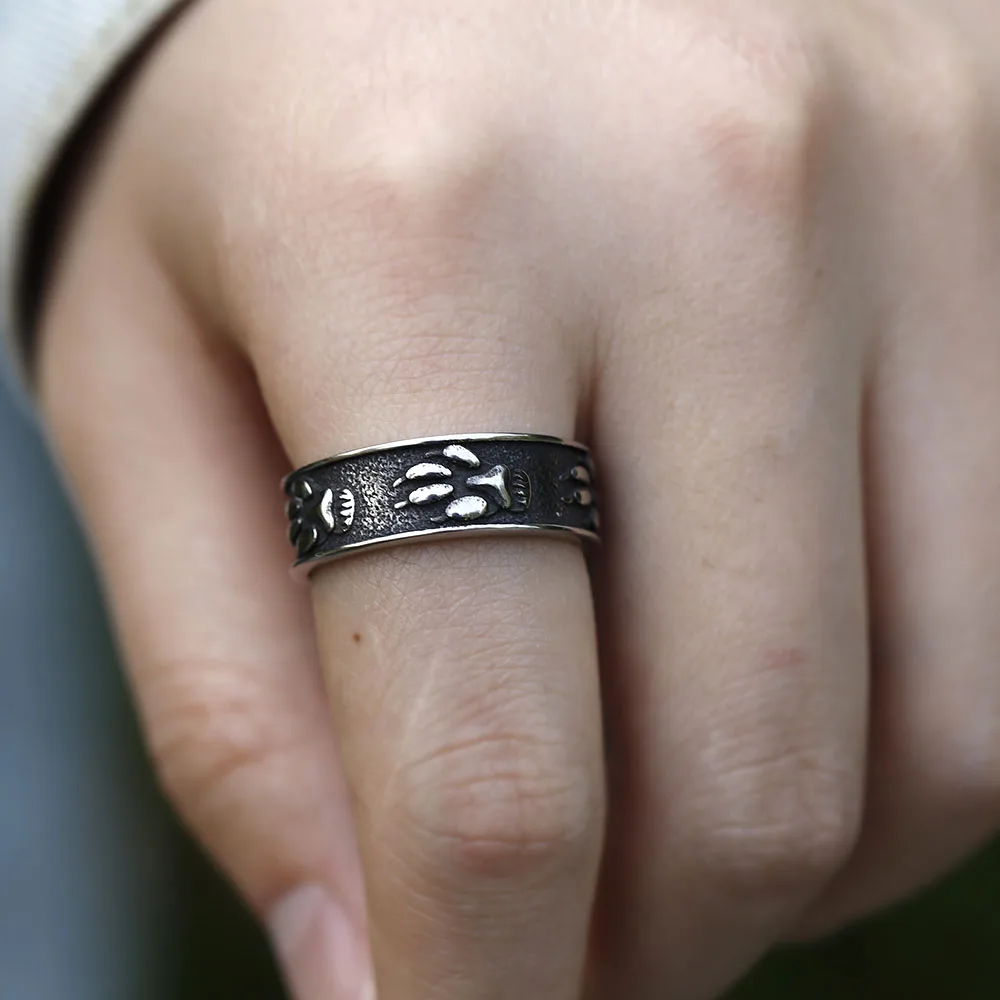 خاتم من الفولاذ المقاوم للصدأ للرجال ، خاتم فايكنغ دب باو ، هدايا مجوهرات حيوانات ، مراهقون ، موضة ، جديد ، شحن مجاني ، 316L