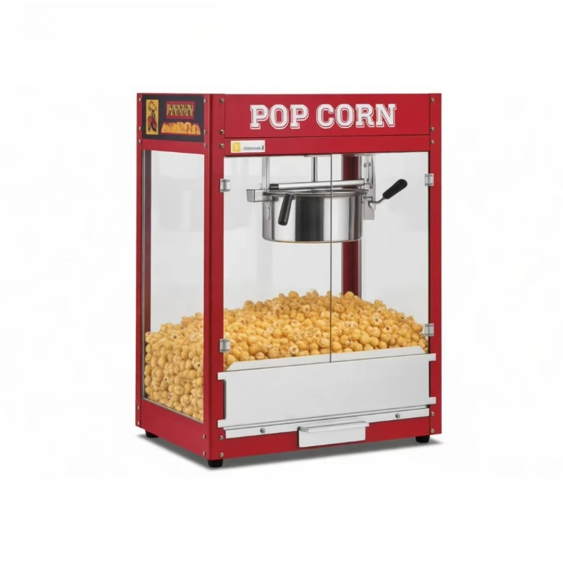 Automatic Non-stick Electric Industrial Popcorn Machine 8 oz Capacity  Power Multi-Plug Compatibility High Efficiency
