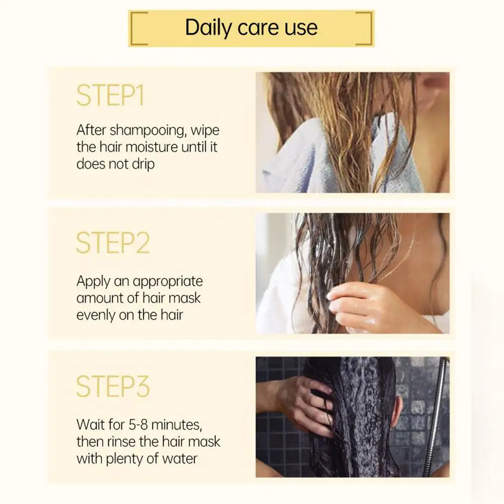 8 ثانية تنعيم لينة إصلاح بيرمز الأصباغ التالفة التجعد العناية بالشعر قناع الشعر المهنية منتجات كريم علاج الكيراتين