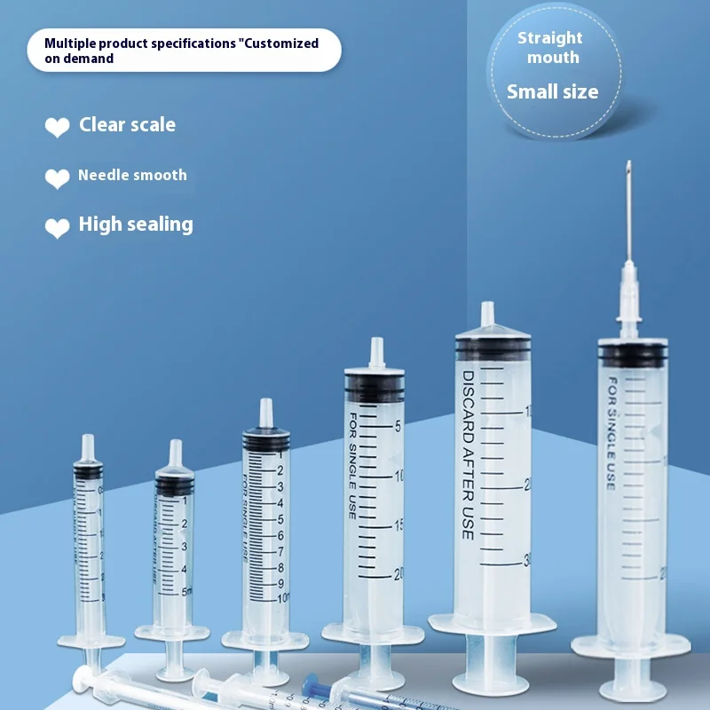 20 pezzi di piccole dimensioni dritto syri 1ML 3ml 5ml 10ml siringa di plastica strumenti siringa nutriente campionatore misura parti di utensili