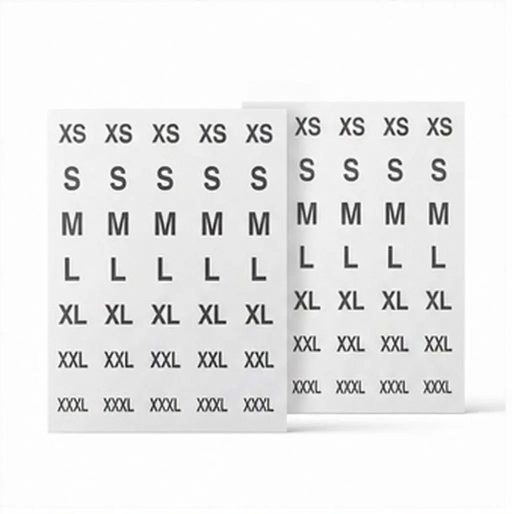 350Pcs Round Adhesive Size Labels for Apparel Clothing Stores T-Shirts Size Indication Flexible Use Versatile Application Easy