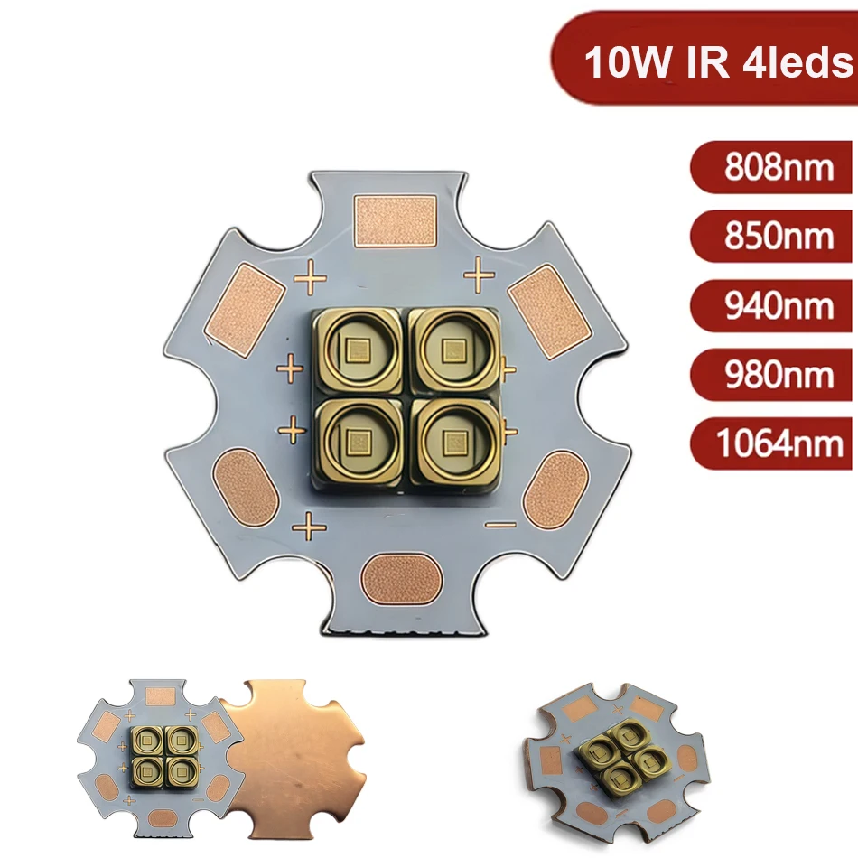 IR Led Diode 10W 3535 Vcsel Laser High Power 12W Chip LED Beads 808nm 850nm 940nm 980nm1064nm For Infrared Lamp Light Sensor Mon