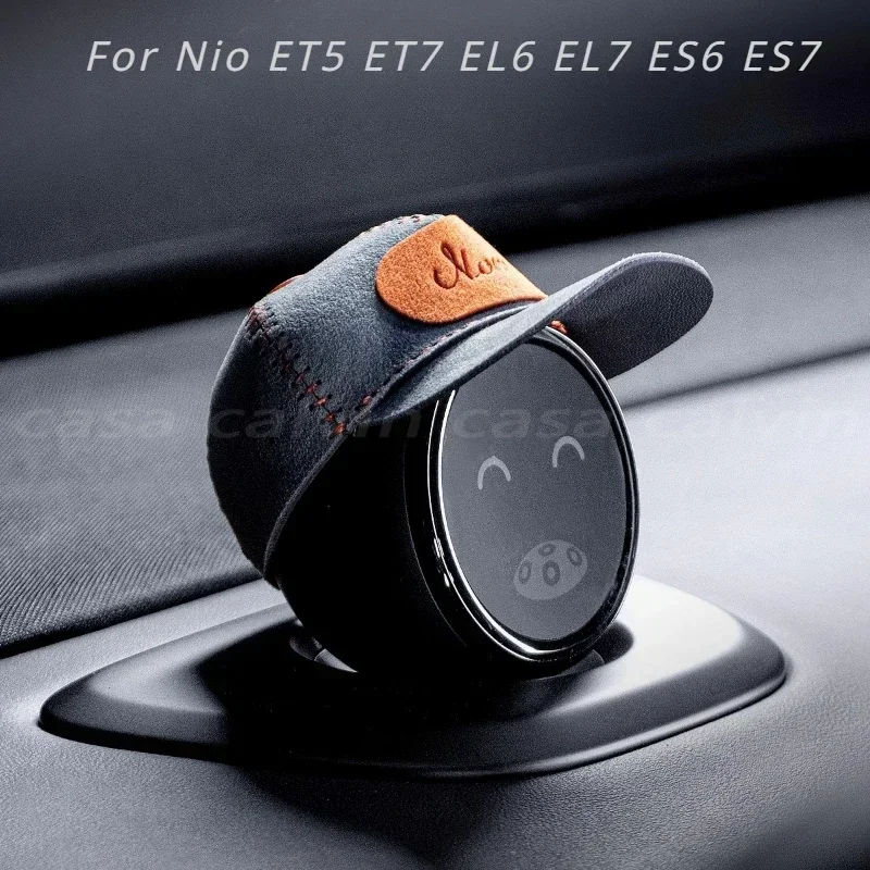Car Nomi Suede Hat For Nio ET5 ET7 ES6 ES7 ES6 ES7 Hat Intelligent Robot Protection Anti-scratch Cap Cover Interior Accessories