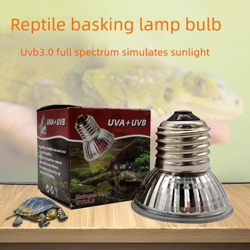 2026 Turtle Basking Light, UVA+UVB 3-in-1 Full Spectrum Sun Lamp, Calcium Supplement Bulb 220V for Reptiles