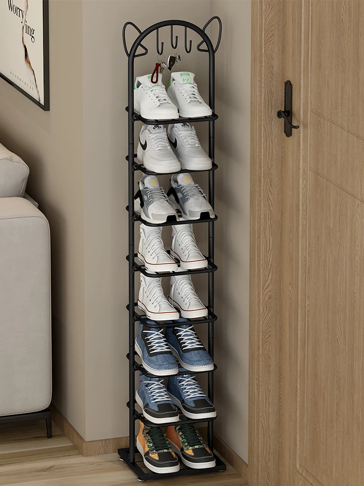 Simple shoe rack for household use, small narrow entrance, dustproof shoe cabinet for storage, saving space, dormitory