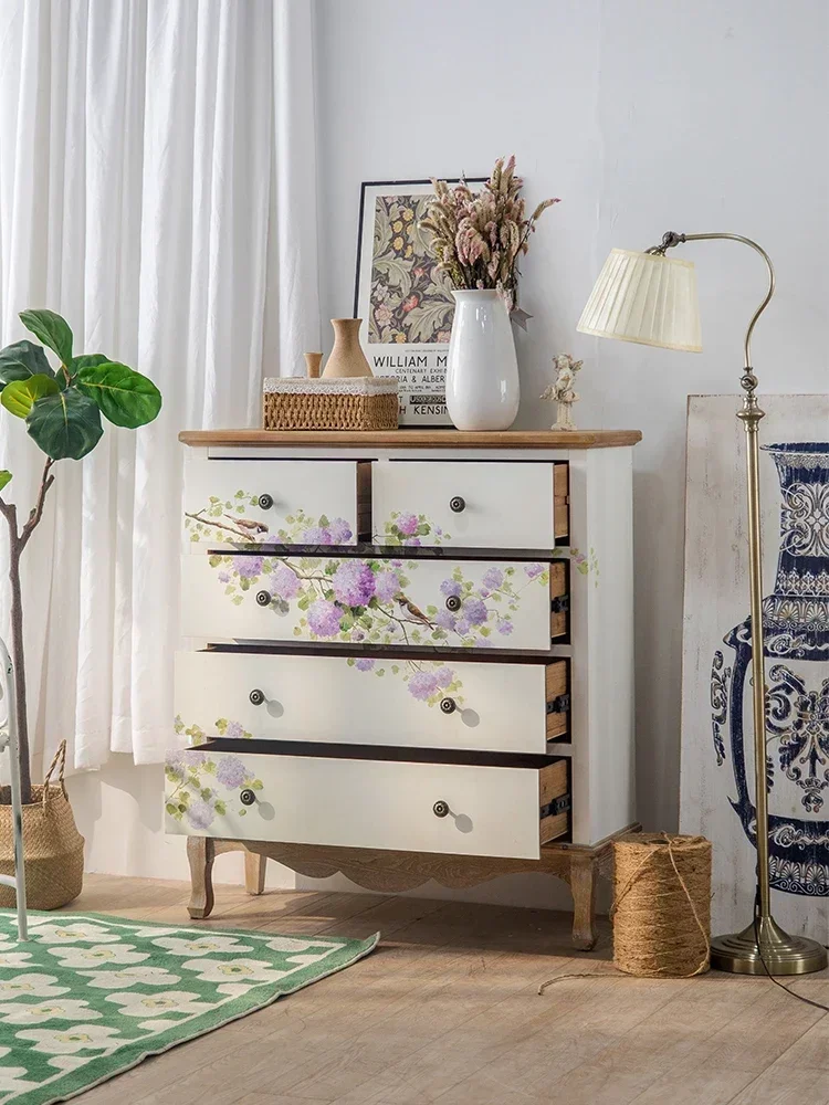 Fortschrittlicher maßgeschneiderter amerikanischer Lackenschrank aus Massivholz, Kommode für das Wohnzimmer, leichter, luxuriöser, moderner Schubladenschrank