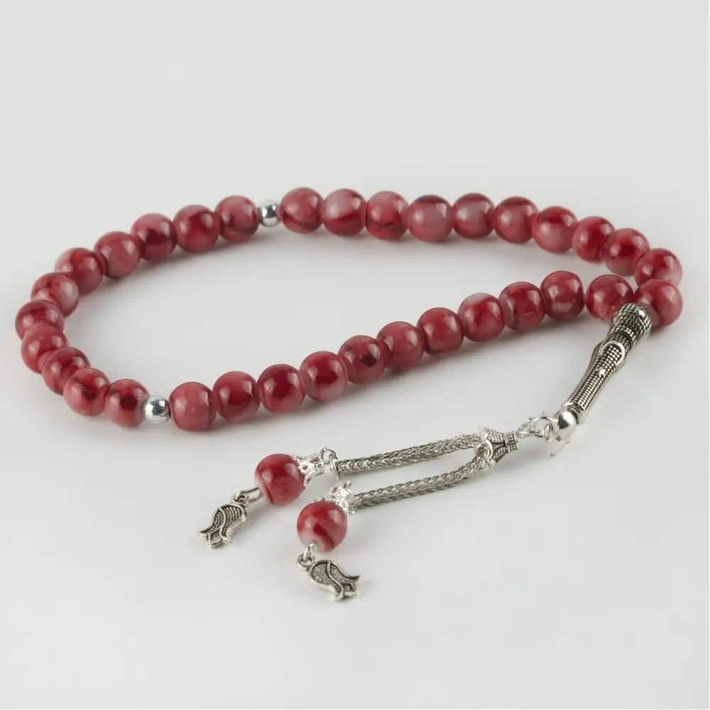 Patterned Glass Rosary 8mm