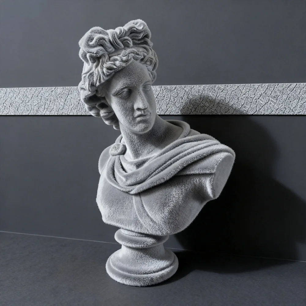 Nordic Resin Craft David Sculpture Abstract Bust Figurine Flocked Home & Hotel Decorative Ornament