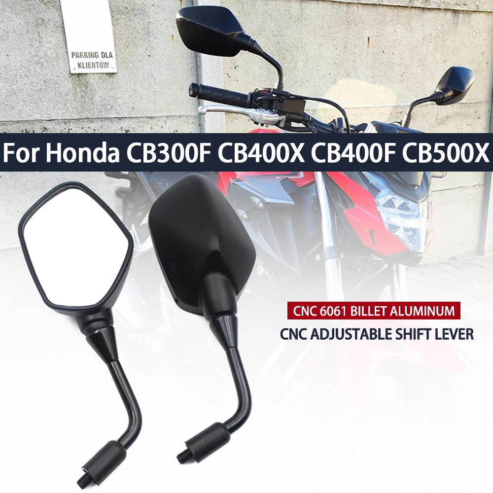 

For Honda CB300F 2014 CB400X CB400F CB500X CB500F CB650F X ADV 750 2017 2019 Motorcycle Mirrors To Rotate Adjustable Mirrors