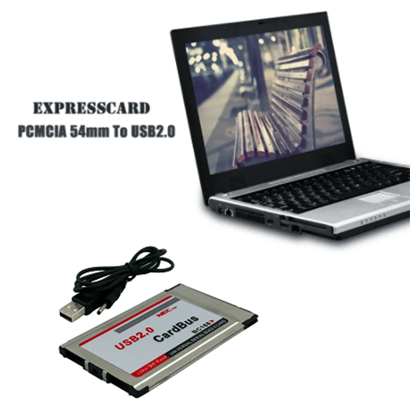 PCMCIA to USB 2.0 CardBus Dual 2 Port 480M Adapter Card for Laptop PC Computer