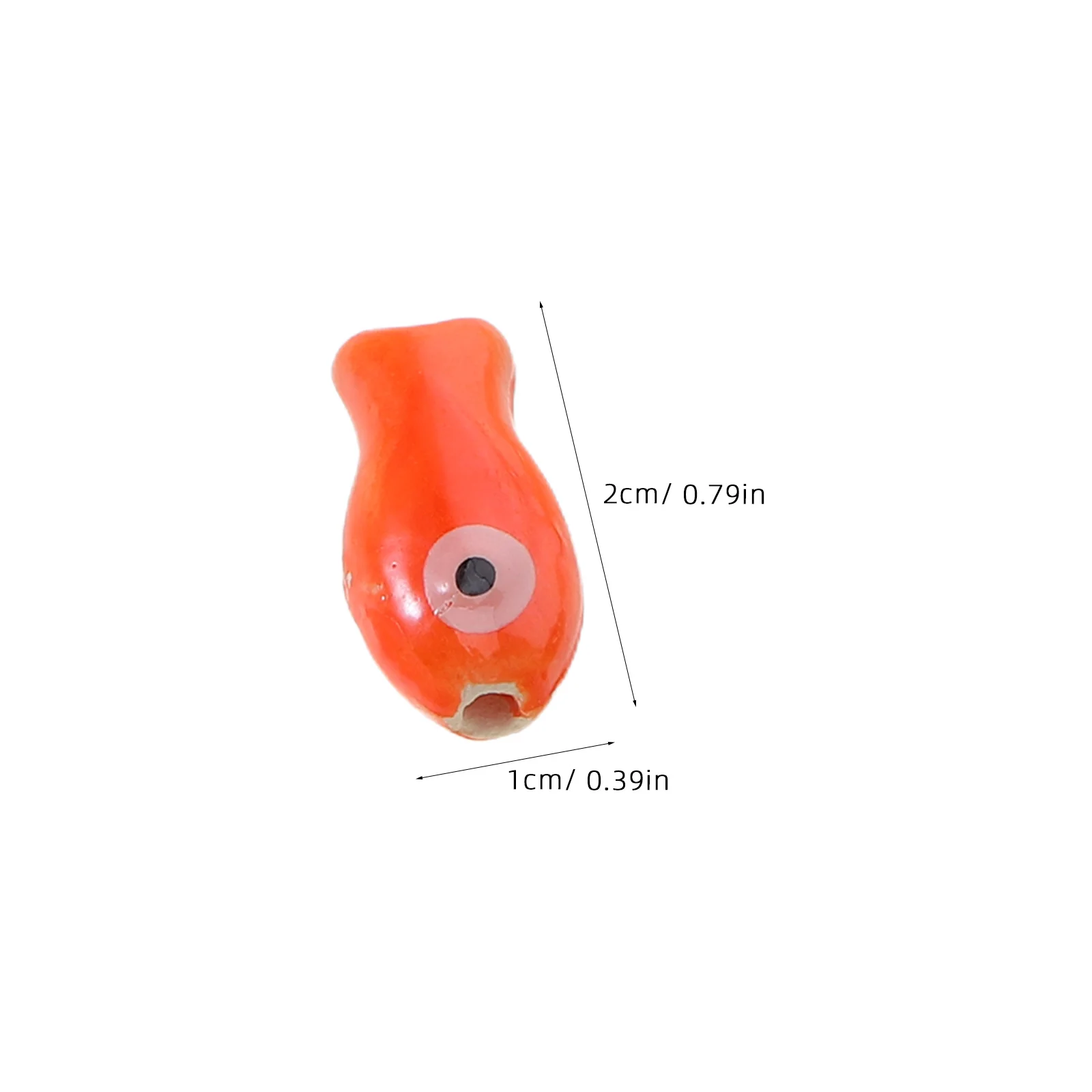 Set of 30 Cute Ceramic Fish Beads Porcelain Double Sided Ocean Animal Loose Spacer Beads for Jewelry Making DIY Bracelets