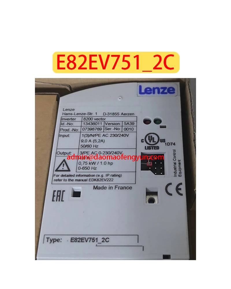 8200 vector E82EV751-2C Brand new Converter，Fast shipping