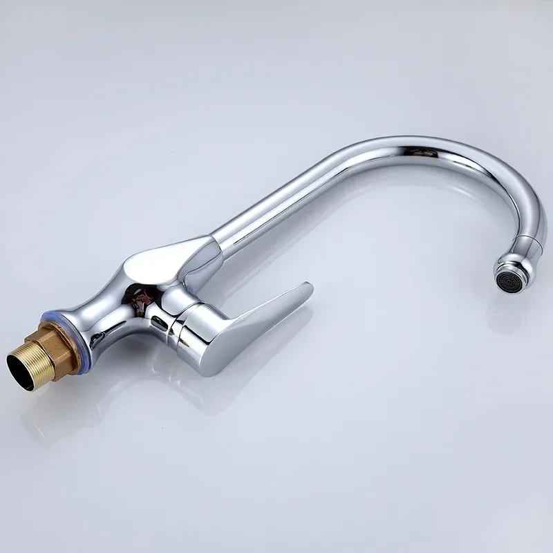 

Медный кухонный смеситель с поворотным изливом для холодной и горячей воды, бытовой, для кухонной мойки, двойного назначения