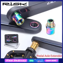 RISK 1 Pair 16mm/20mm Bicycle Pedal Axle Extenders Bolts Spacers Titanium Ti Alloy Pedal Axle Bolts For MTB RoadBike Outdoor Gym