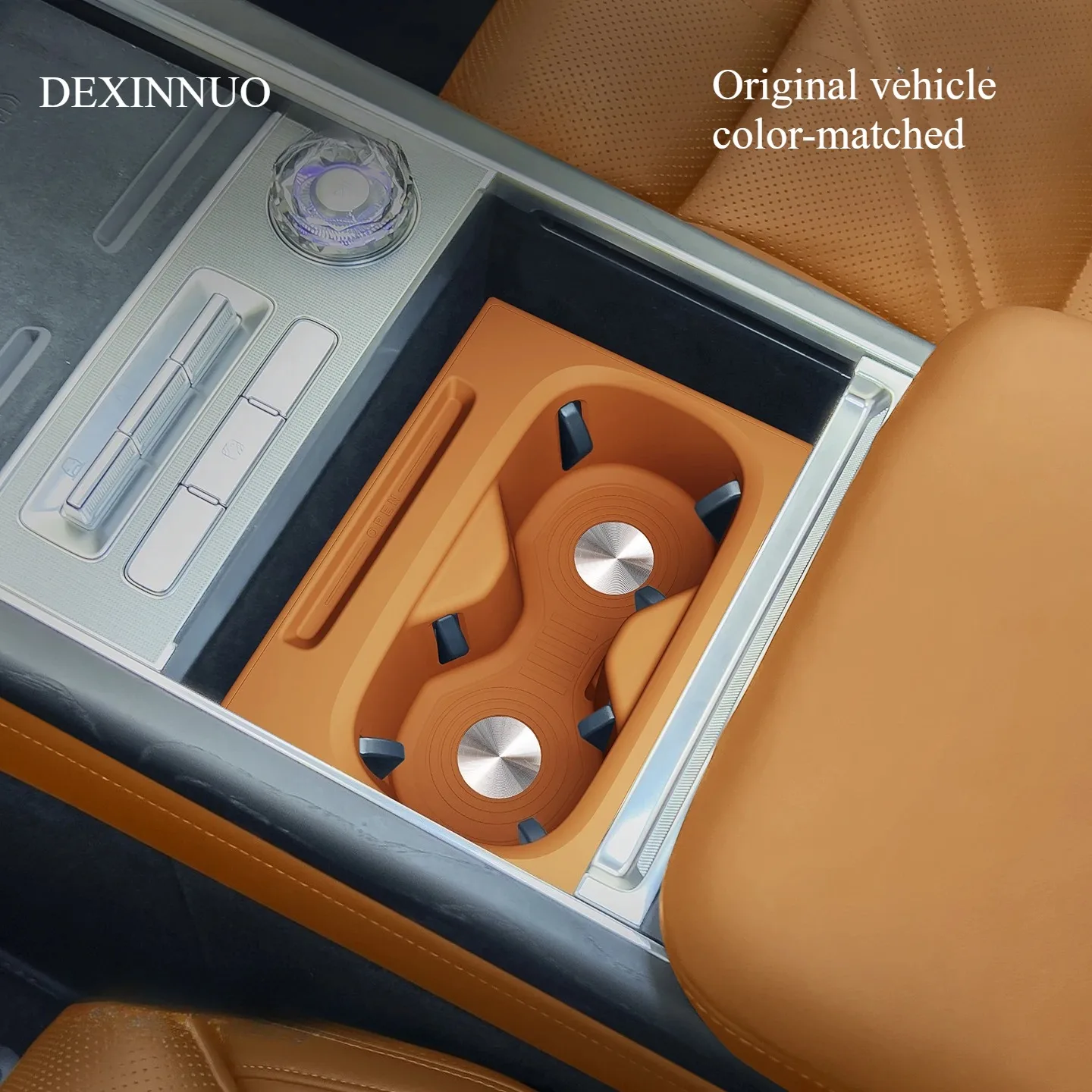 For ZEEKR 9X  2025 2026 Central Control All Inclusive Silicone Water Cup Cover Specialized Car Interior Supplies