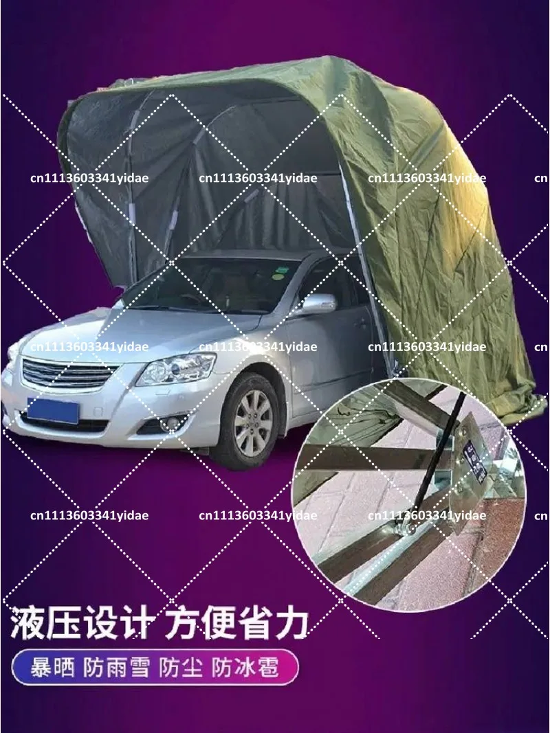 Semi-Automatic Mobile Garage Anti-Exposure Folding Retractable Carport Parking Shed Sunshade